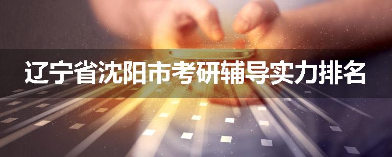 辽宁省沈阳市考研辅导实力排名