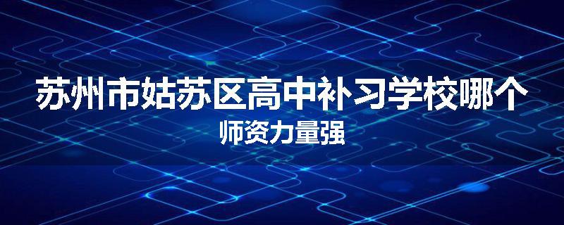 苏州市姑苏区高中补习学校哪个师资力量强