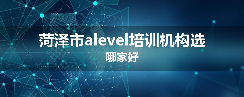 菏泽市alevel培训机构选哪家好