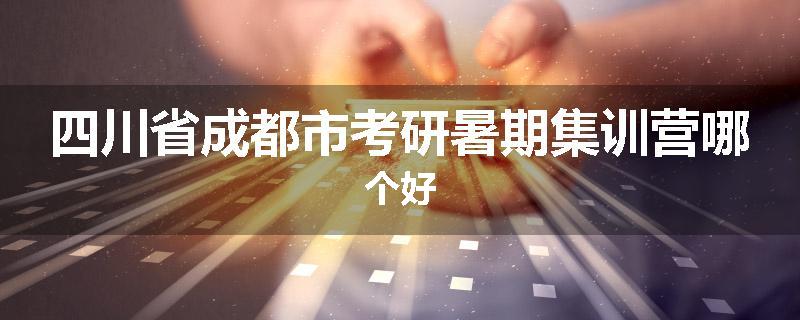 四川省成都市考研暑期集训营哪个好