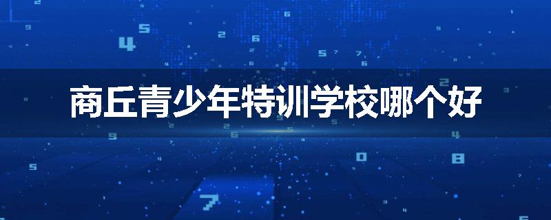 商丘青少年特训学校哪个好
