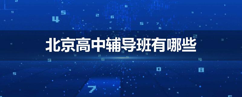北京高中辅导班有哪些