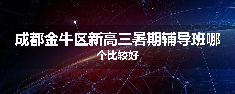 成都金牛区新高三暑期辅导班哪个比较好