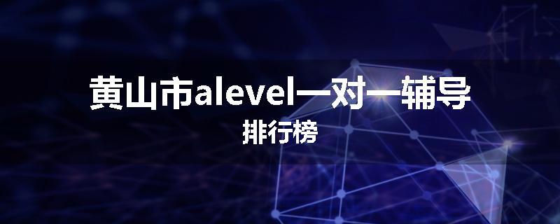 黄山市alevel一对一辅导排行榜