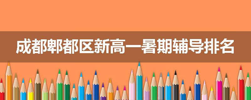 成都郫都区新高一暑期辅导排名