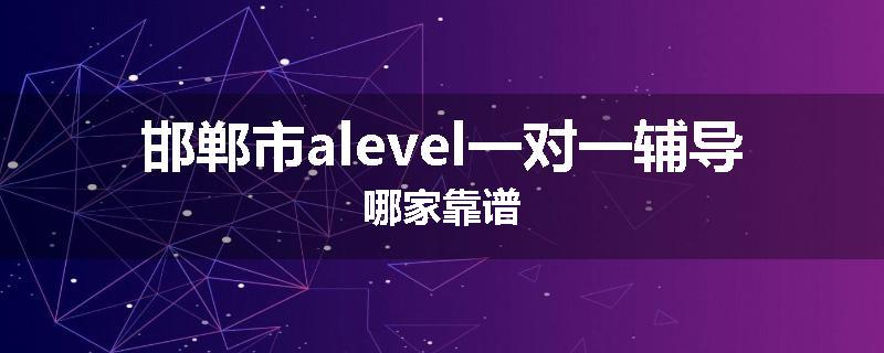 邯郸市alevel一对一辅导哪家靠谱
