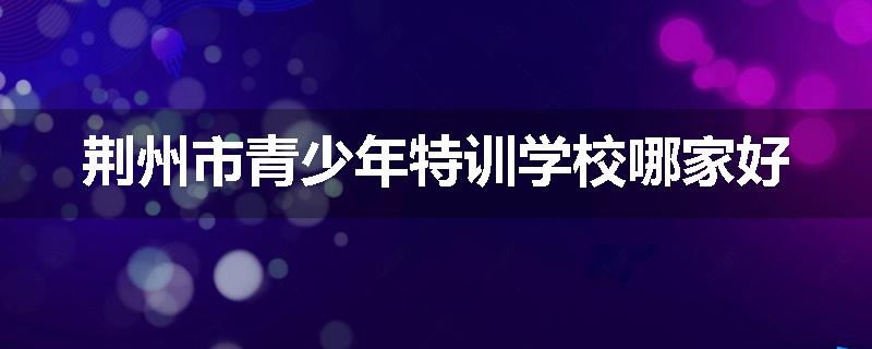 荆州市青少年特训学校哪家好