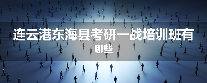 连云港东海县考研一战培训班有哪些