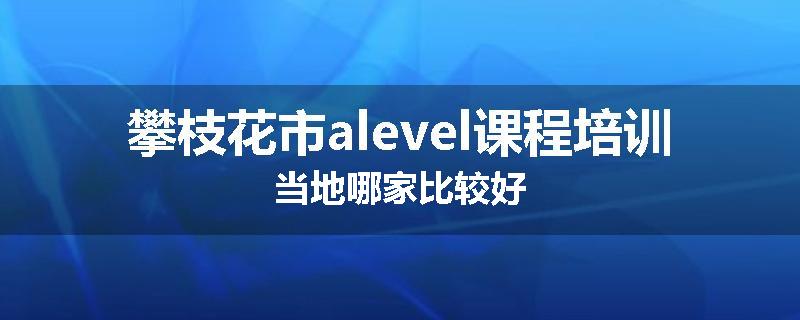 攀枝花市alevel课程培训当地哪家比较好