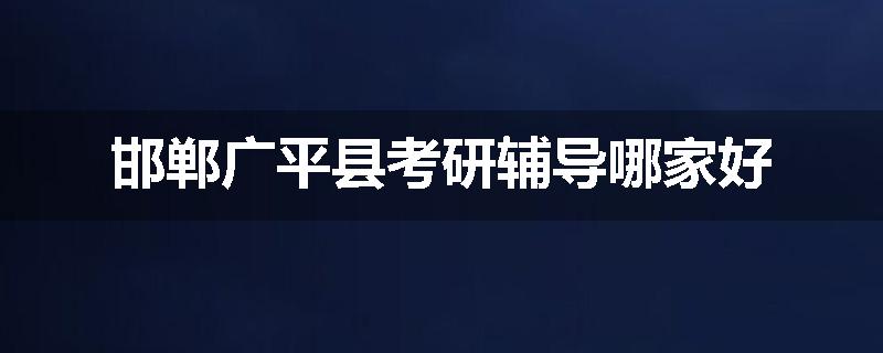邯郸广平县考研辅导哪家好