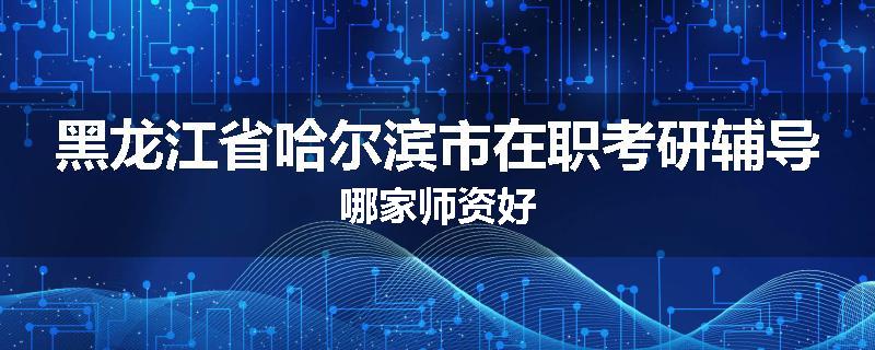 黑龙江省哈尔滨市在职考研辅导哪家师资好