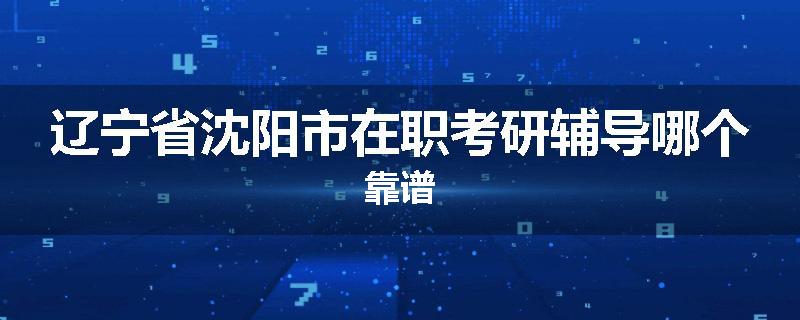 辽宁省沈阳市在职考研辅导哪个靠谱
