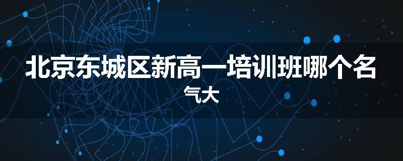 北京东城区新高一培训班哪个名气大