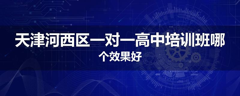 天津河西区一对一高中培训班哪个效果好