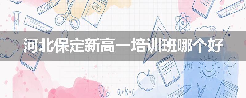 河北保定新高一培训班哪个好