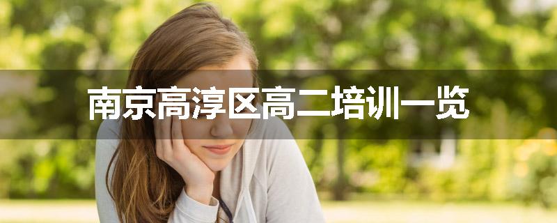 南京高淳区高二培训一览
