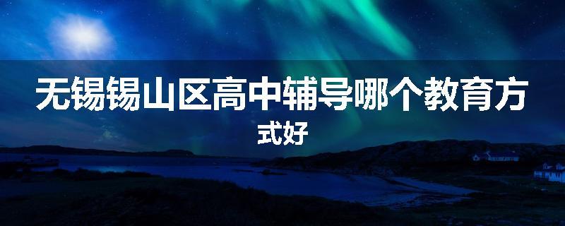 无锡锡山区高中辅导哪个教育方式好
