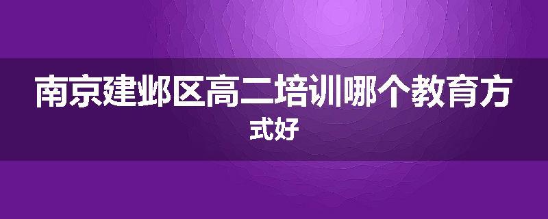 南京建邺区高二培训哪个教育方式好