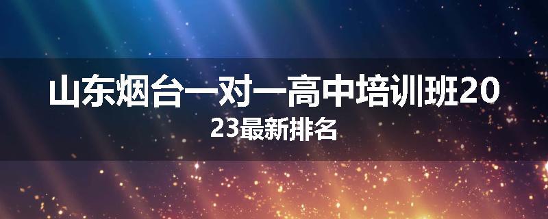山东烟台一对一高中培训班2023最新排名