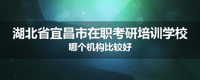 湖北省宜昌市在职考研培训学校哪个机构比较好