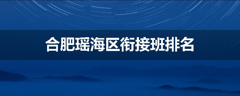 合肥瑶海区衔接班排名