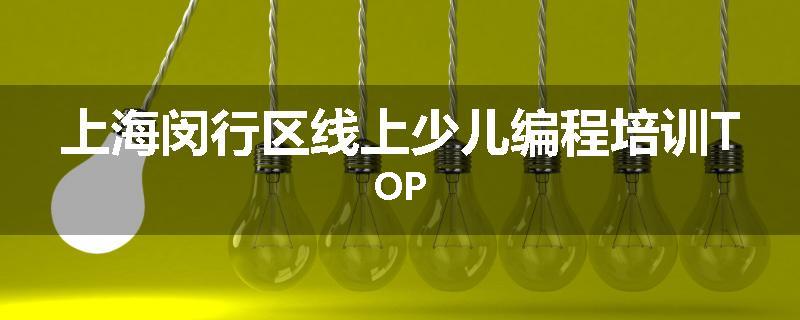 上海闵行区线上少儿编程培训TOP