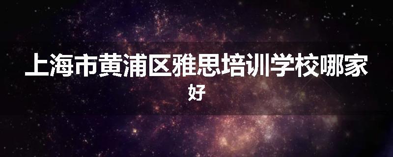 上海市黄浦区雅思培训学校哪家好