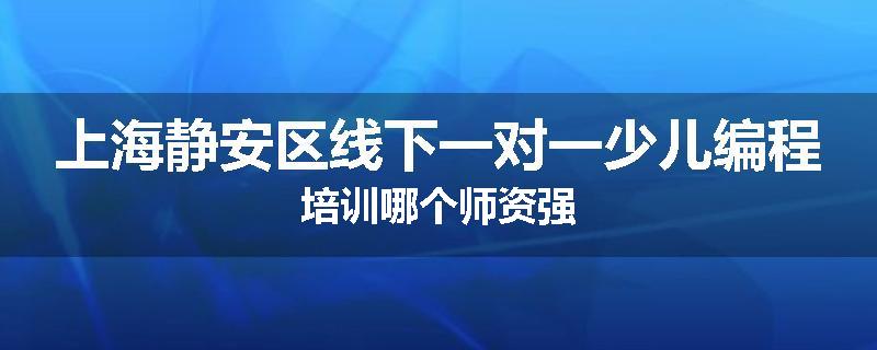 上海静安区线下一对一少儿编程培训哪个师资强