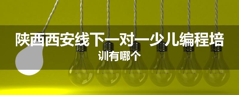 陕西西安线下一对一少儿编程培训有哪个