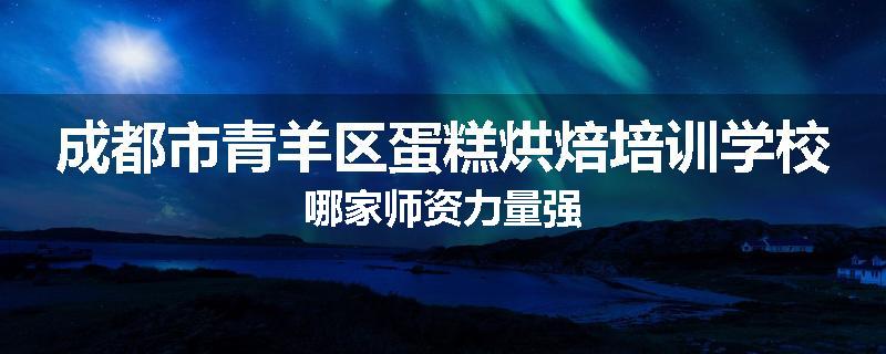成都市青羊区蛋糕烘焙培训学校哪家师资力量强