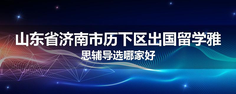 山东省济南市历下区出国留学雅思辅导选哪家好