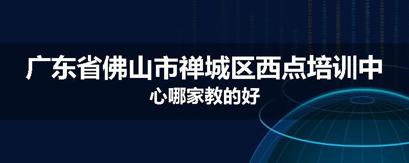 广东省佛山市禅城区西点培训中心哪家教的好