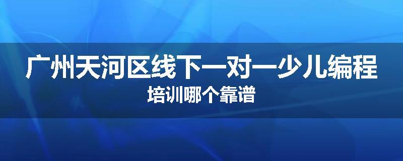 广州天河区线下一对一少儿编程培训哪个靠谱