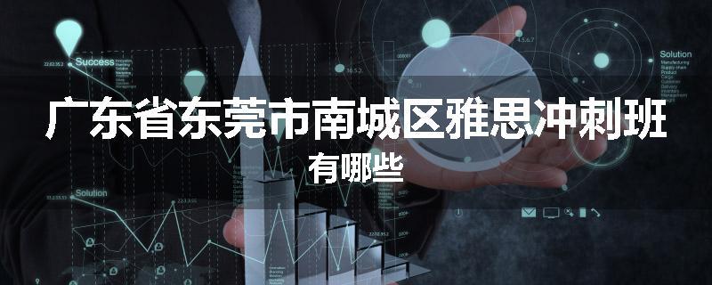 广东省东莞市南城区雅思冲刺班有哪些