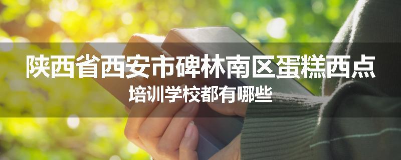 陕西省西安市碑林南区蛋糕西点培训学校都有哪些