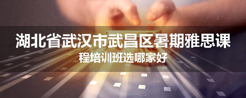 湖北省武汉市武昌区暑期雅思课程培训班选哪家好