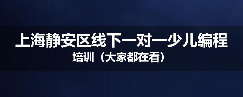 上海静安区线下一对一少儿编程培训（大家都在看）