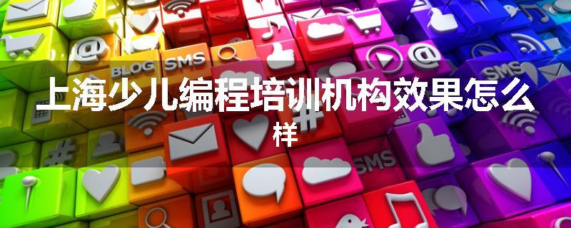 上海少儿编程培训机构效果怎么样
