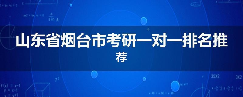 山东省烟台市考研一对一排名推荐