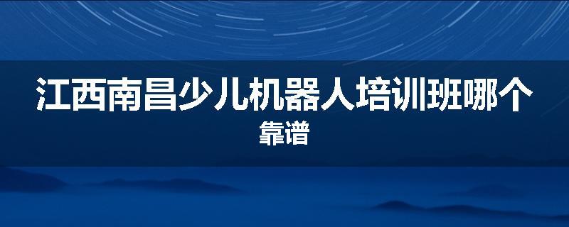 江西南昌少儿机器人培训班哪个靠谱