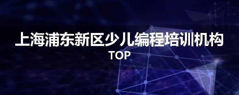 上海浦东新区少儿编程培训机构TOP