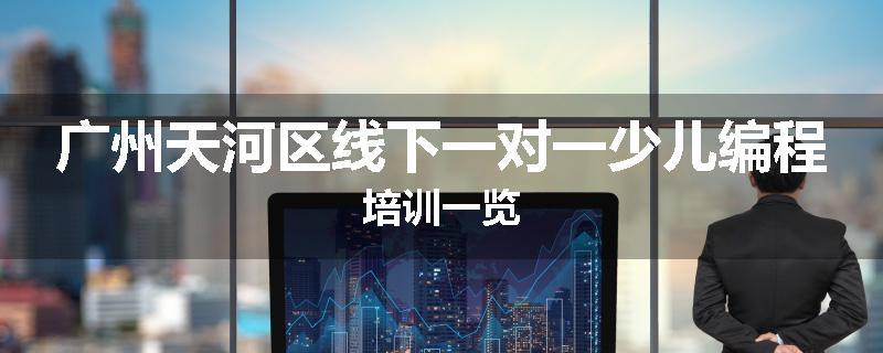 广州天河区线下一对一少儿编程培训一览
