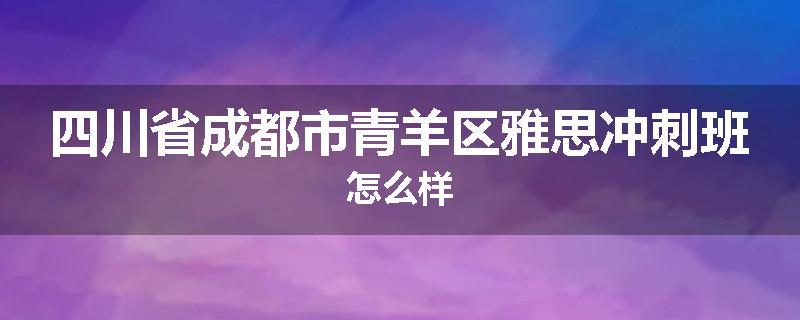 四川省成都市青羊区雅思冲刺班怎么样