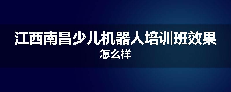 江西南昌少儿机器人培训班效果怎么样