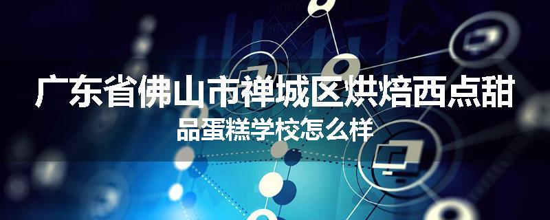 广东省佛山市禅城区烘焙西点甜品蛋糕学校怎么样