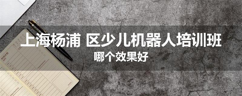 上海杨浦 区少儿机器人培训班哪个效果好
