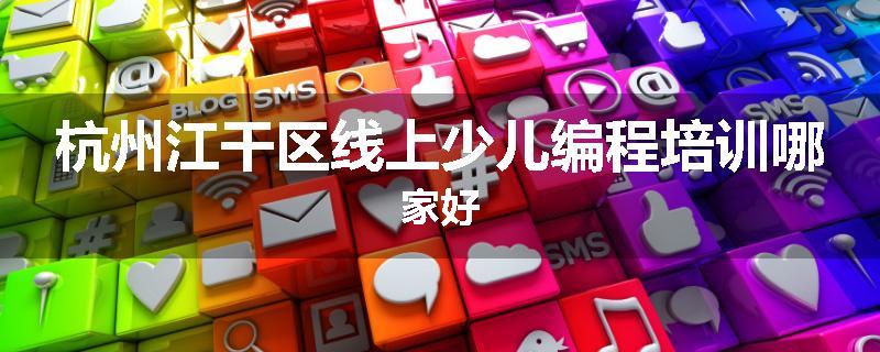杭州江干区线上少儿编程培训哪家好