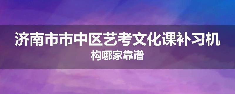 济南市市中区艺考文化课补习机构哪家靠谱