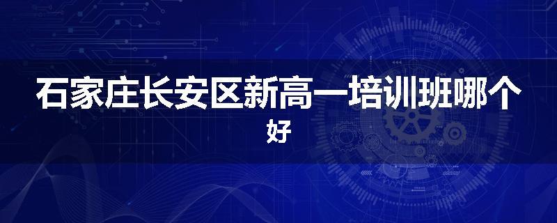 石家庄长安区新高一培训班哪个好