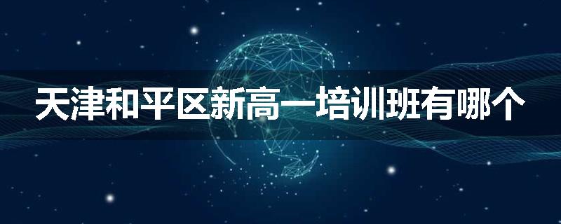 天津和平区新高一培训班有哪个